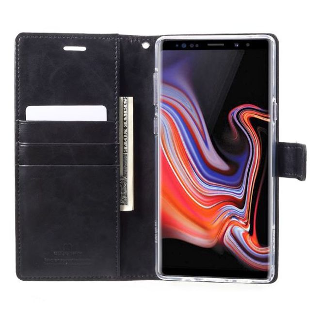 Goospery - Samsung Galaxy S20 Ultra Hülle - Leder Bookcover - Bluemoon Diary Series - schwarz