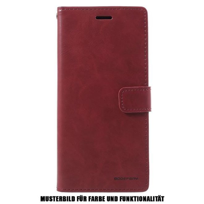 Goospery - Samsung Galaxy S20 Ultra Hülle - Leder Bookcover - Bluemoon Diary Series - weinrot