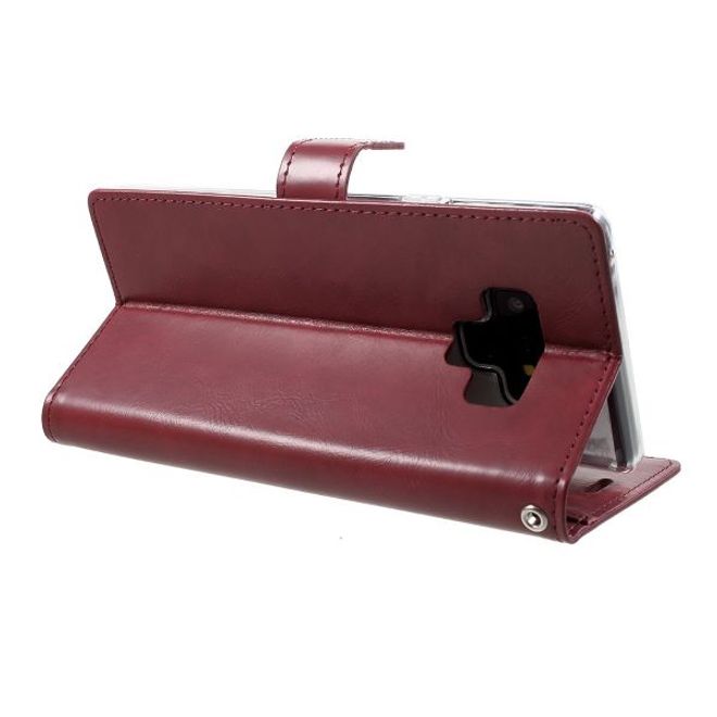 Goospery - Samsung Galaxy S20 Ultra Hülle - Leder Bookcover - Bluemoon Diary Series - weinrot