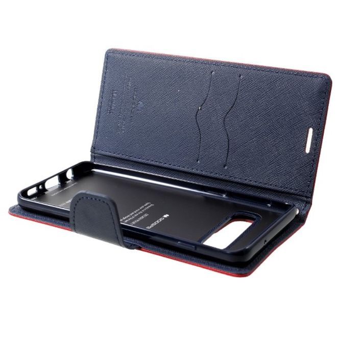 Goospery - Samsung Galaxy S20 Hülle - Handy Bookcover - Fancy Diary Series - rot/navy