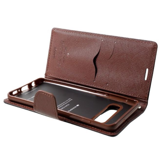 Goospery - Samsung Galaxy S20 Ultra Hülle - Handy Bookcover - Fancy Diary Series - schwarz/braun