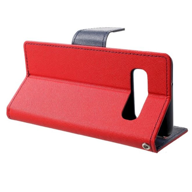 Goospery - Samsung Galaxy S20 Ultra Hülle - Handy Bookcover - Fancy Diary Series - rot/navy