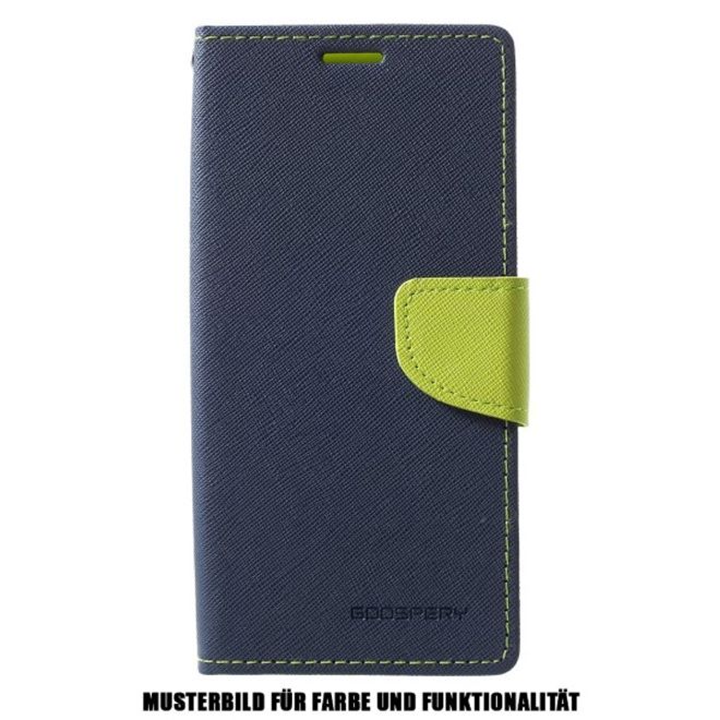 Goospery - Samsung Galaxy S20 Ultra Hülle - Handy Bookcover - Fancy Diary Series - navy/lime