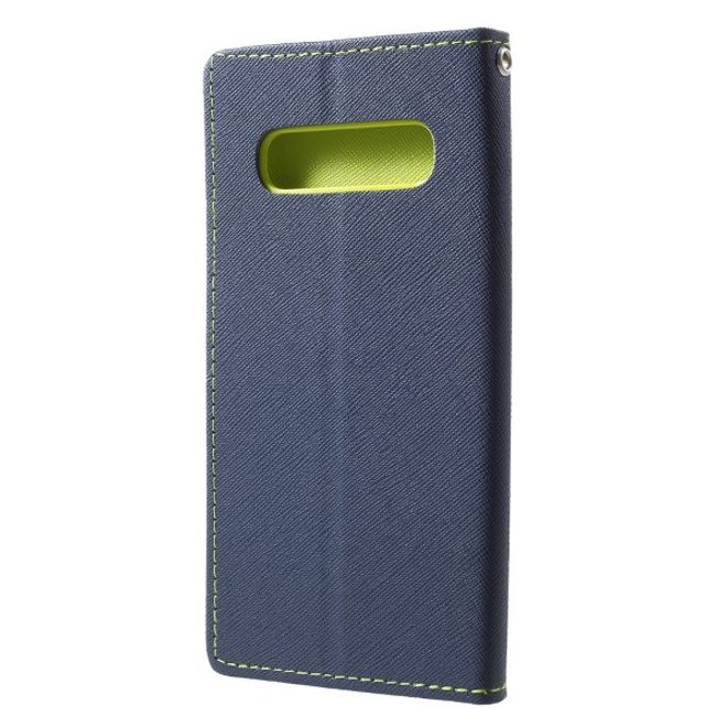 Goospery - Samsung Galaxy S20 Ultra Hülle - Handy Bookcover - Fancy Diary Series - navy/lime