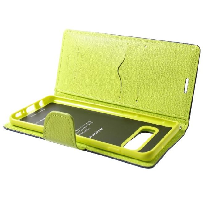 Goospery - Samsung Galaxy S20 Ultra Hülle - Handy Bookcover - Fancy Diary Series - navy/lime