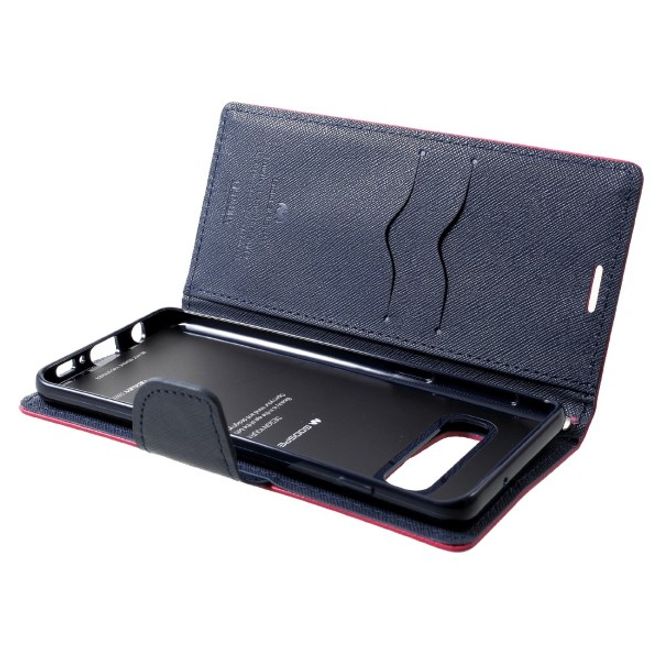 Goospery - Samsung Galaxy S20 Ultra Hülle - Handy Bookcover - Fancy Diary Series - rosa/navy