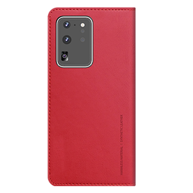 Araree - Samsung Galaxy S20 Ultra Hülle - Case aus Kunstleder - Mustang Diary Series - rot