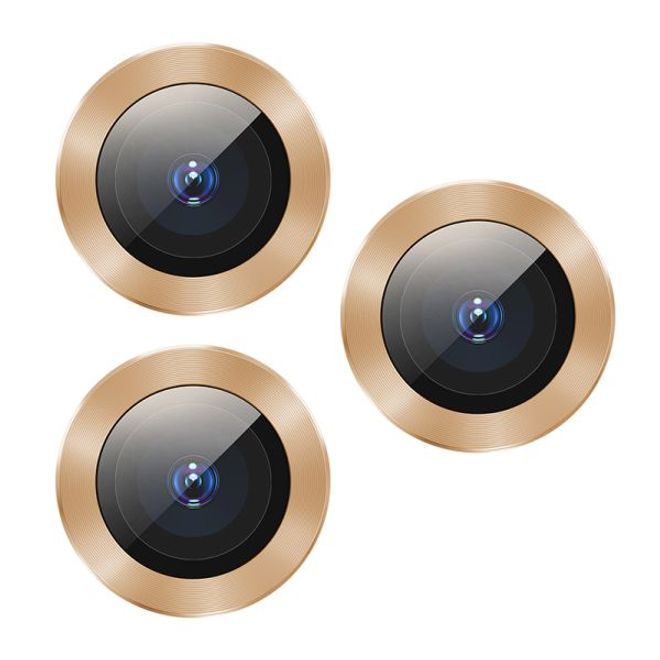 Baseus - iPhone 11 Pro / 11 Pro Max Kameraschutz - 3 Ultradünne Schutzfilme & Ringe - gold