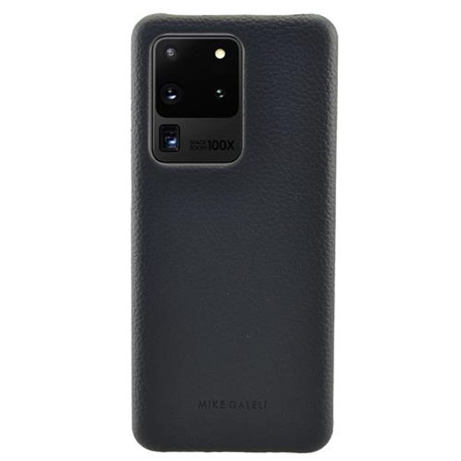 Mike Galeli - Samsung Galaxy S20 Ultra Hülle - Echtleder Hardcase - Lenny - schwarz