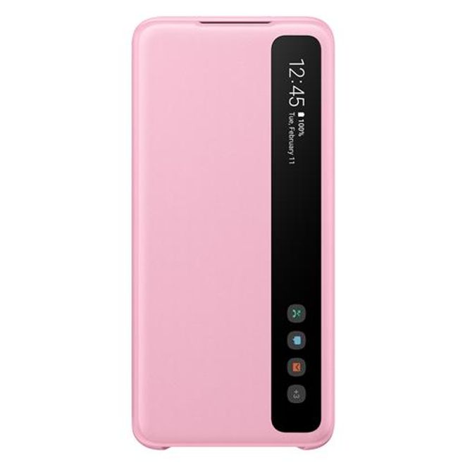 Samsung - Original Galaxy S20 Hülle - Clear View Bookcover - pink