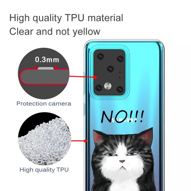 Samsung Galaxy S20 Ultra Handyhülle - Softcase Image Plastik Series - grimmige Katze