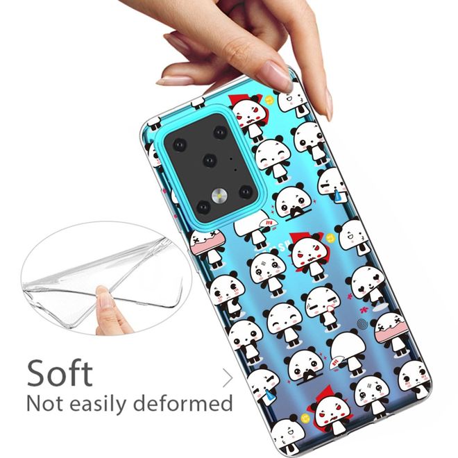 Samsung Galaxy S20 Ultra Handyhülle - Softcase Image Plastik Series - Panda Emojis