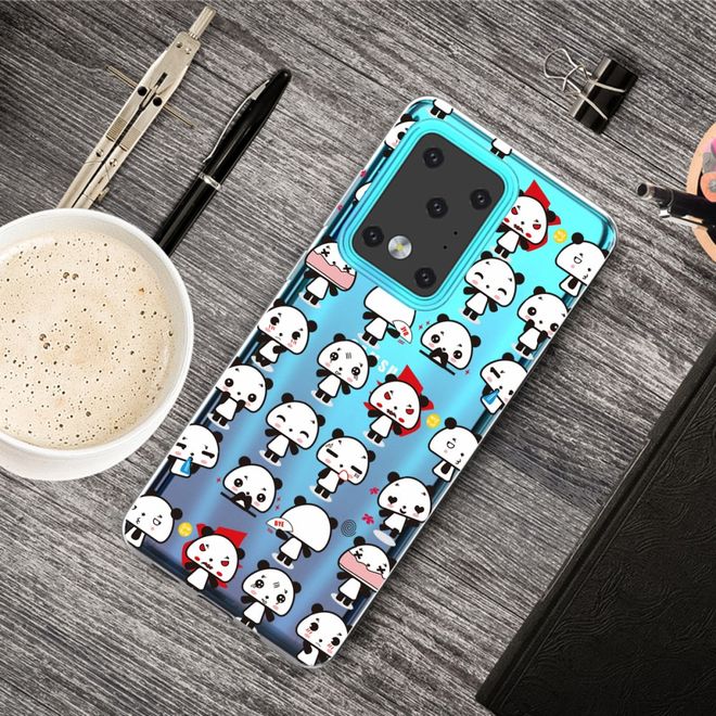 Samsung Galaxy S20 Ultra Handyhülle - Softcase Image Plastik Series - Panda Emojis
