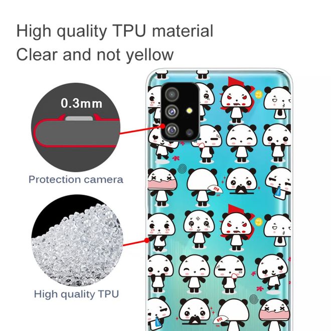 Samsung Galaxy S20+ Handyhülle - Softcase Image Plastik Series - Panda Emojis