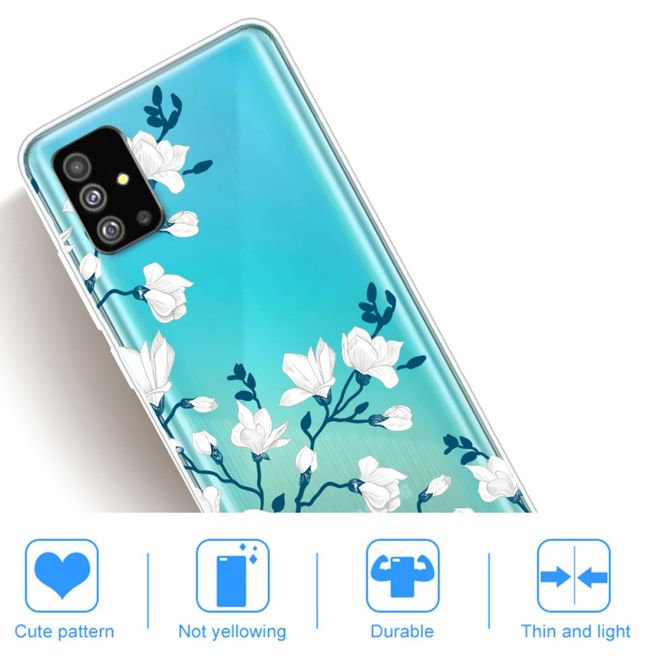 Samsung Galaxy S20 Handyhülle - Softcase Image Plastik Series - weisse Blumen