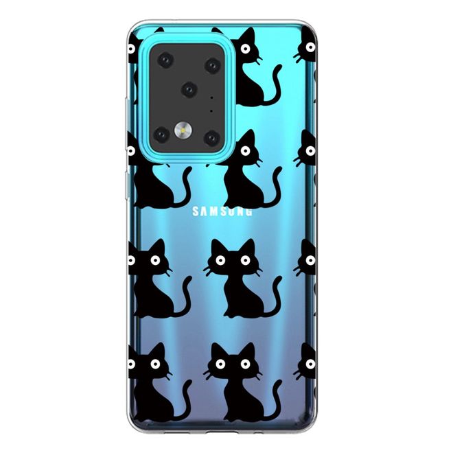 Samsung Galaxy S20 Ultra Handyhülle - Softcase Image Plastik Series - schwarze Katzen