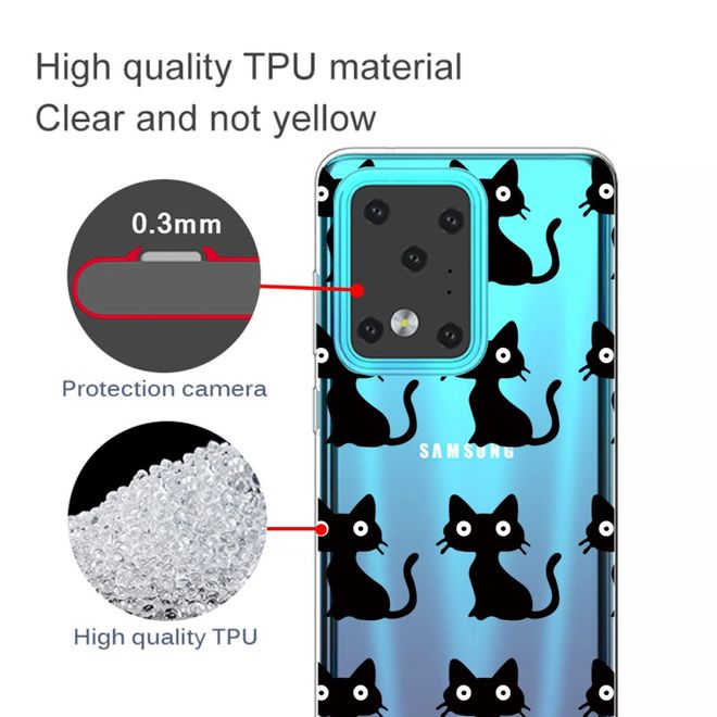 Samsung Galaxy S20 Ultra Handyhülle - Softcase Image Plastik Series - schwarze Katzen