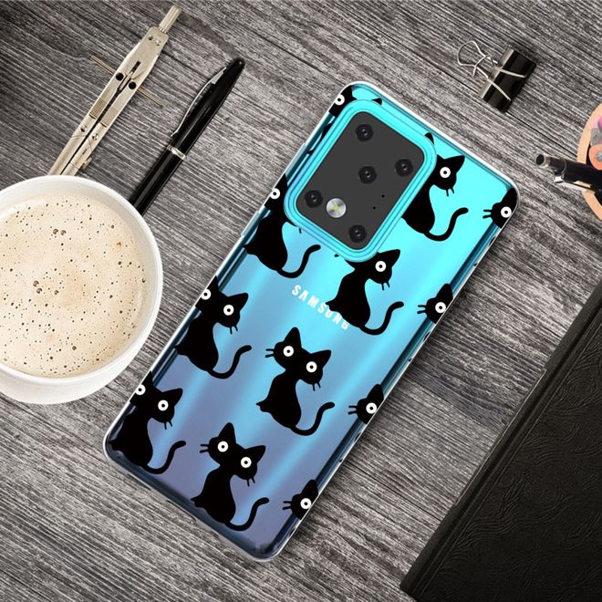 Samsung Galaxy S20 Ultra Handyhülle - Softcase Image Plastik Series - schwarze Katzen