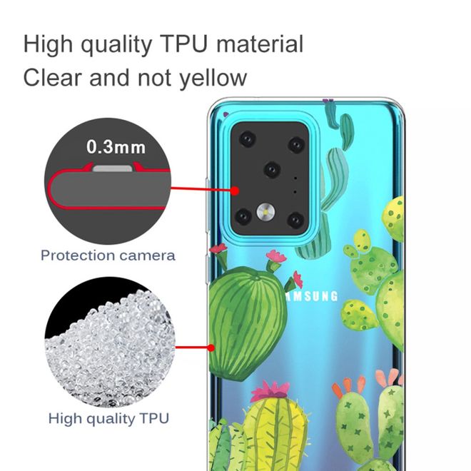 Samsung Galaxy S20 Ultra Handyhülle - Softcase Image Plastik Series - grüne Kakteen