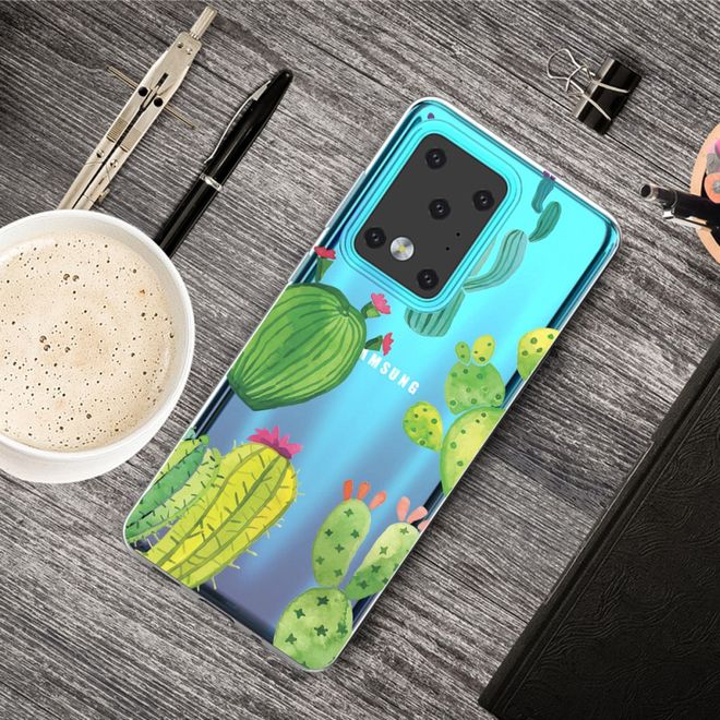 Samsung Galaxy S20 Ultra Handyhülle - Softcase Image Plastik Series - grüne Kakteen