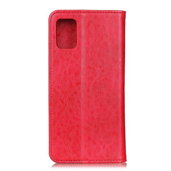 Huawei Honor V30 Handy Hülle - Litchi V Leder Bookcover Series - rot