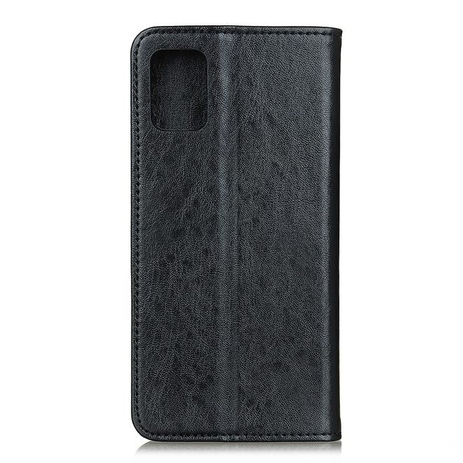 Huawei Honor V30 Pro Handy Hülle - Litchi V Leder Bookcover Series - schwarz