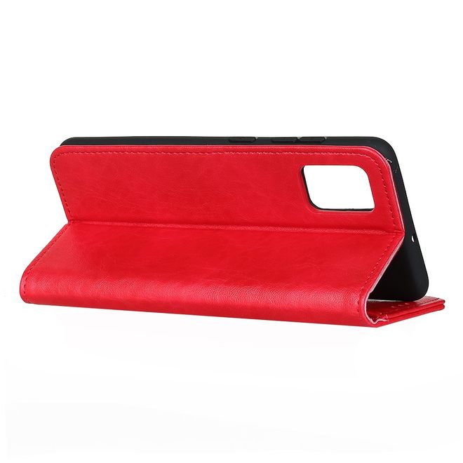 Huawei Honor V30 Pro Handy Hülle - Litchi V Leder Bookcover Series - rot