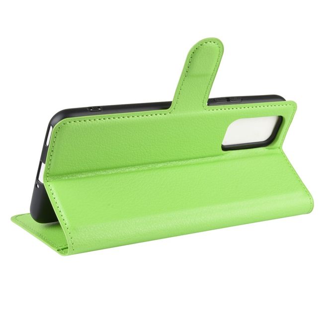 Huawei Honor V30 / V30 Pro Handy Hülle - Litchi Leder Bookcover Series - grün