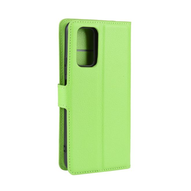 Huawei Honor V30 / V30 Pro Handy Hülle - Litchi Leder Bookcover Series - grün