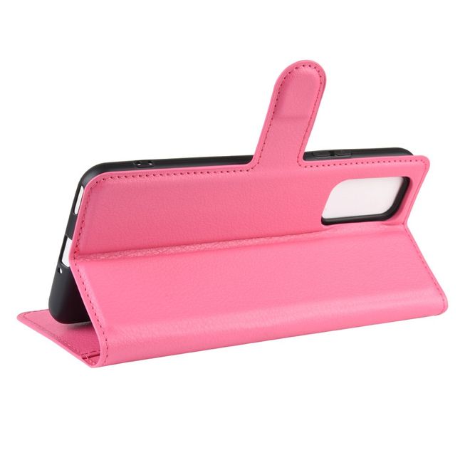 Huawei Honor V30 / V30 Pro Handy Hülle - Litchi Leder Bookcover Series - pink