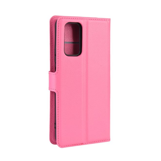 Huawei Honor V30 / V30 Pro Handy Hülle - Litchi Leder Bookcover Series - pink