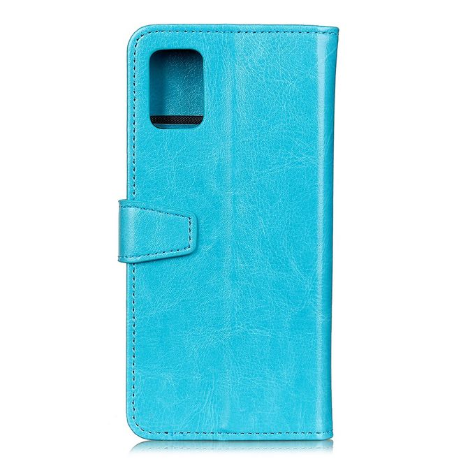 Huawei P40 Pro Handyhülle - Crazy Horse Leder Bookcover Series - blau