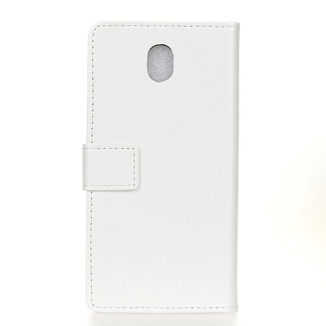 Xiaomi Redmi 8A Handyhülle - Crazy Horse Leder Bookcover Series - weiss