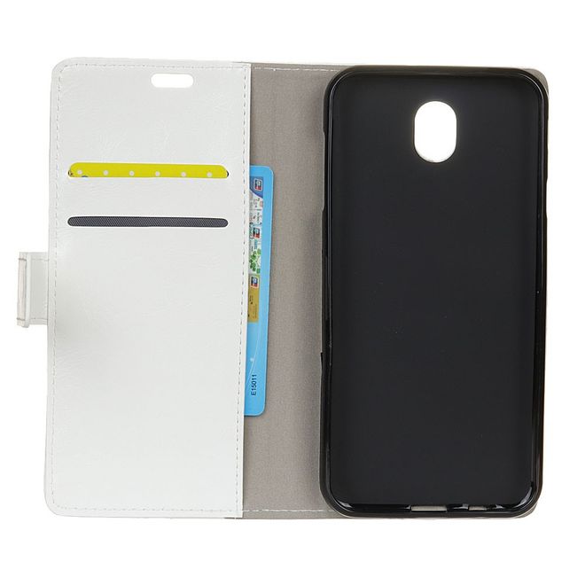 Xiaomi Redmi 8A Handyhülle - Crazy Horse Leder Bookcover Series - weiss