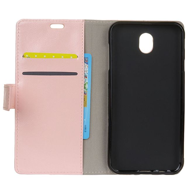 Xiaomi Redmi 8A Handyhülle - Crazy Horse Leder Bookcover Series - rosa