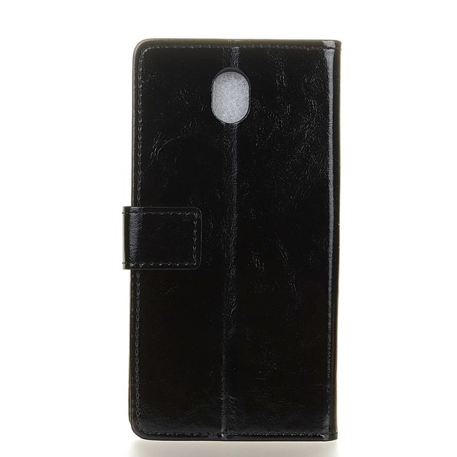 Xiaomi Redmi 8A Handyhülle - Crazy Horse Leder Bookcover Series - schwarz