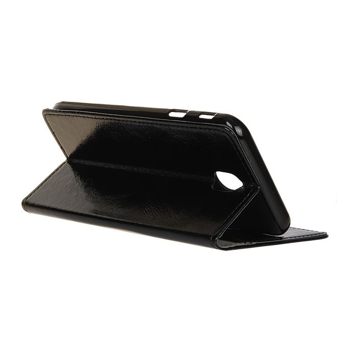 Xiaomi Redmi 8A Handyhülle - Crazy Horse Leder Bookcover Series - schwarz
