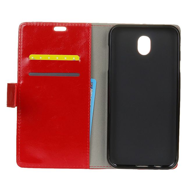 Xiaomi Redmi 8A Handyhülle - Crazy Horse Leder Bookcover Series - rot