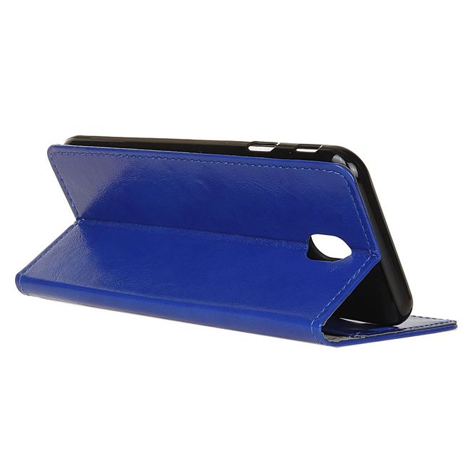 Xiaomi Redmi 8A Handyhülle - Crazy Horse Leder Bookcover Series - blau