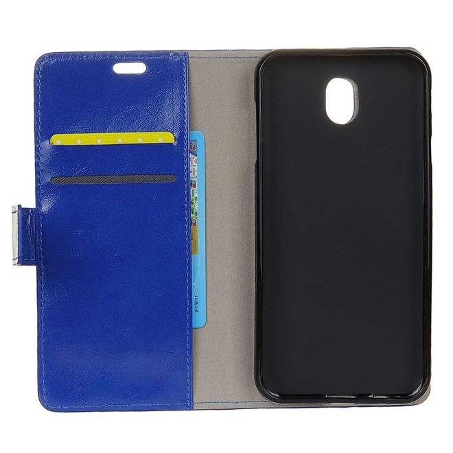 Xiaomi Redmi 8A Handyhülle - Crazy Horse Leder Bookcover Series - blau