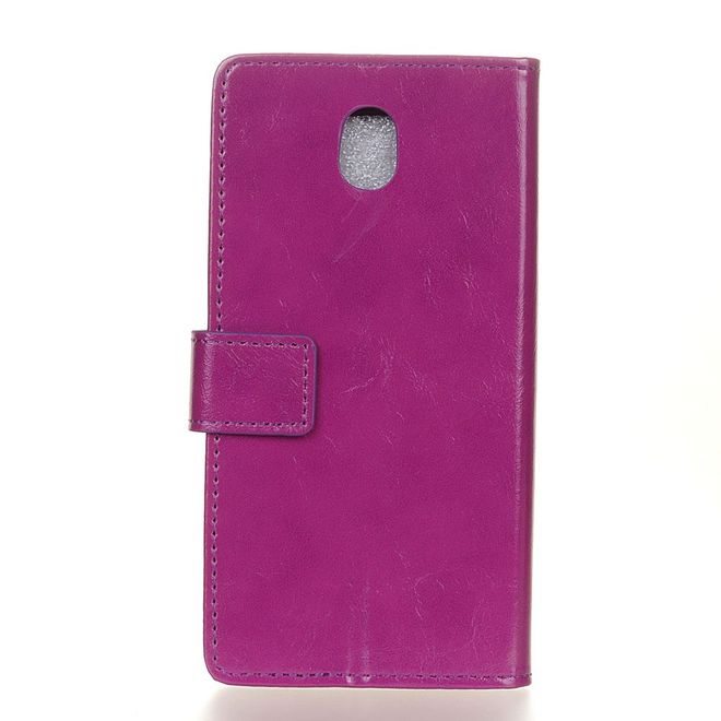 Xiaomi Redmi 8A Handyhülle - Crazy Horse Leder Bookcover Series - purpur