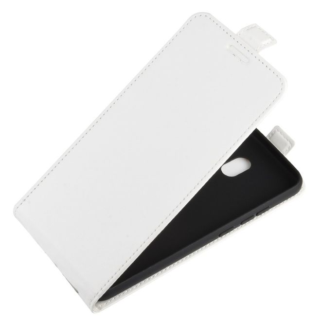 Xiaomi Redmi 8A Handyhülle - Crazy Horse Leder Flipcase - vertikal - weiss