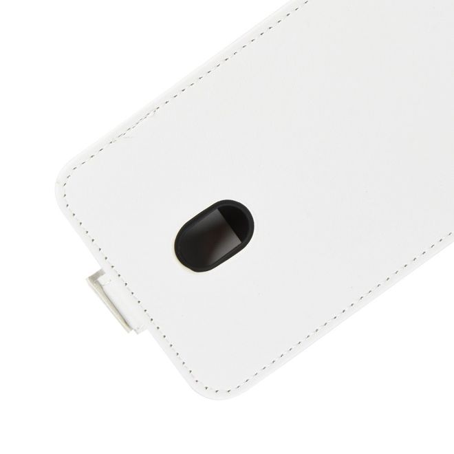 Xiaomi Redmi 8A Handyhülle - Crazy Horse Leder Flipcase - vertikal - weiss
