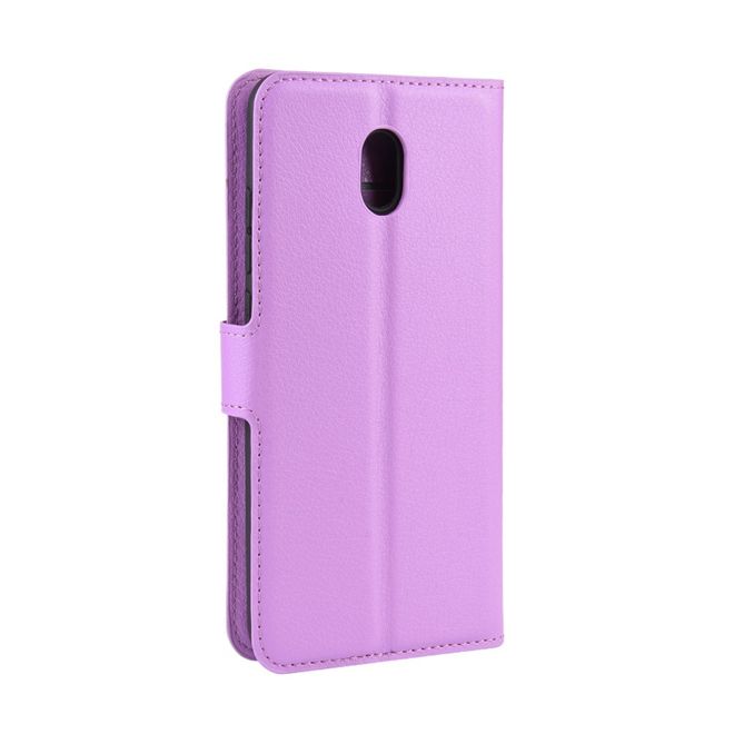 Xiaomi Redmi 8A Handy Hülle - Litchi Leder Bookcover Series - purpur