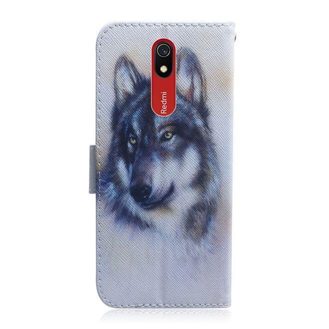 Xiaomi Redmi 8A Handy Hülle - Leder Bookcover Image Series - Husky
