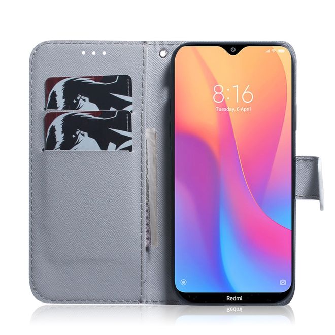 Xiaomi Redmi 8A Handy Hülle - Leder Bookcover Image Series - Husky