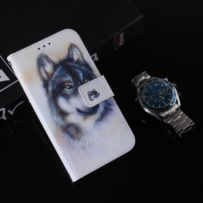 Xiaomi Redmi 8A Handy Hülle - Leder Bookcover Image Series - Husky