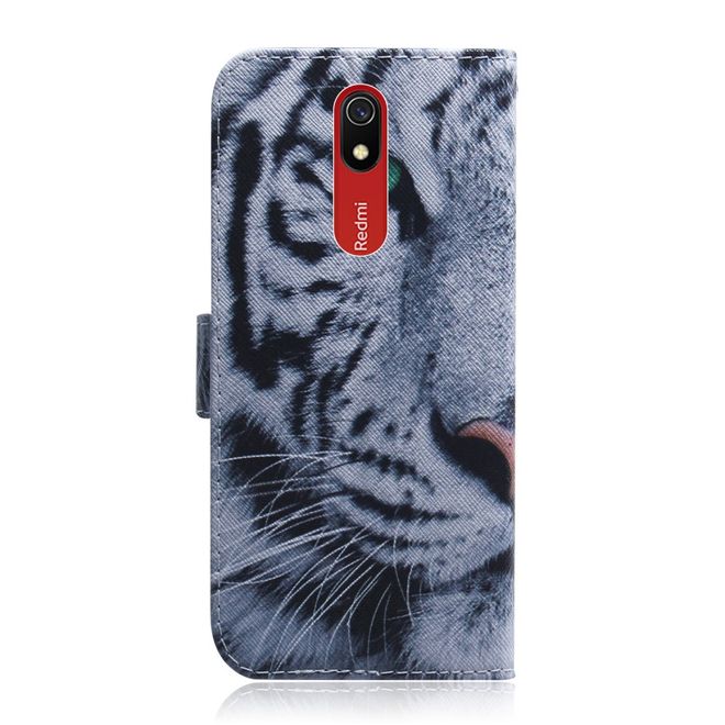 Xiaomi Redmi 8A Handy Hülle - Leder Bookcover Image Series - Tiger
