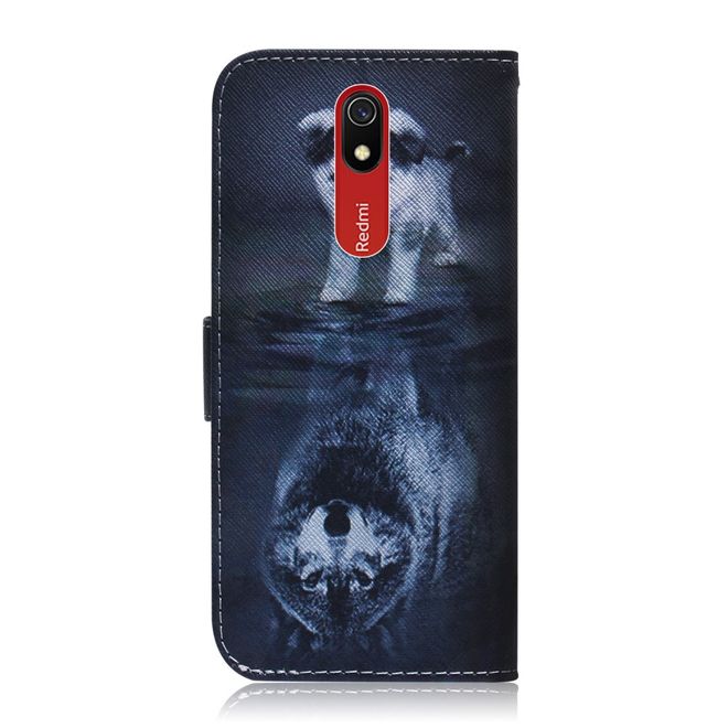 Xiaomi Redmi 8A Handy Hülle - Leder Bookcover Image Series - Baby Wolf