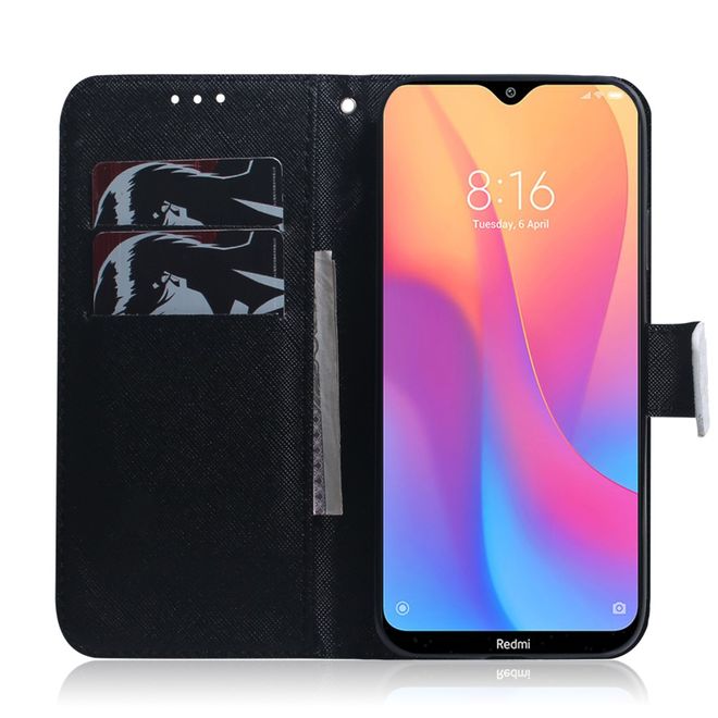 Xiaomi Redmi 8A Handy Hülle - Leder Bookcover Image Series - Baby Wolf